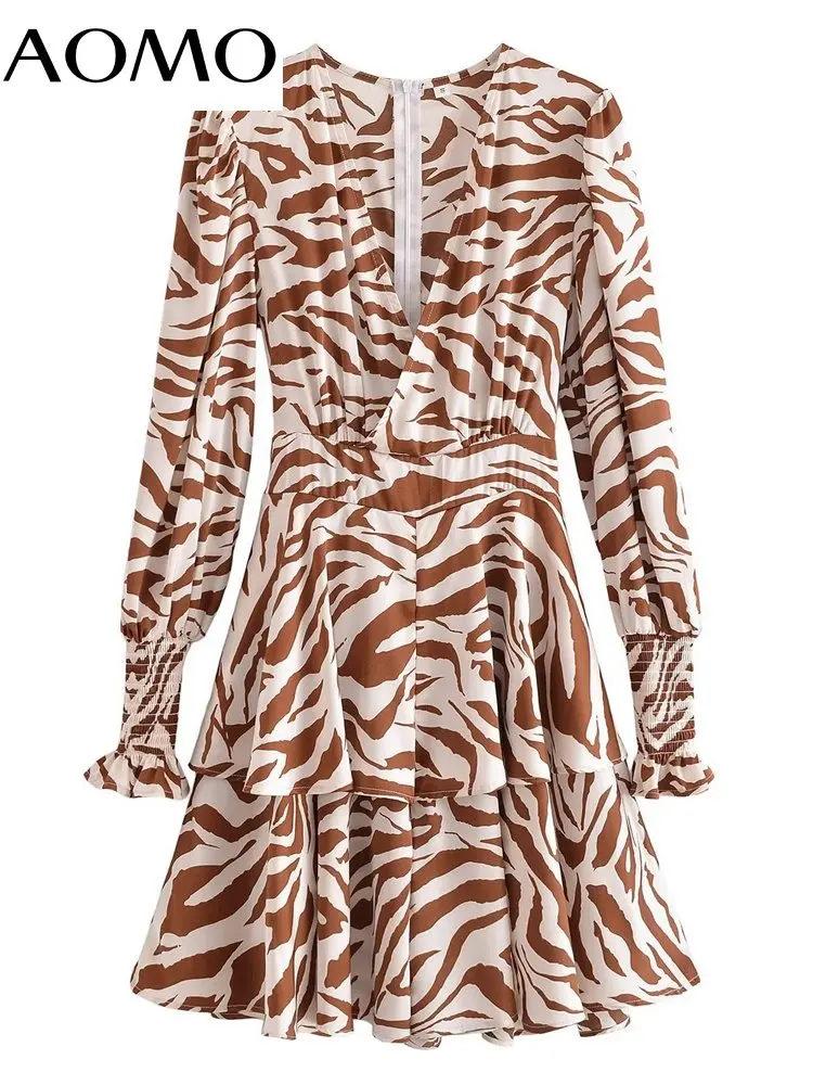 

Женский комбинезон с принтом зебры, V-образным вырезом