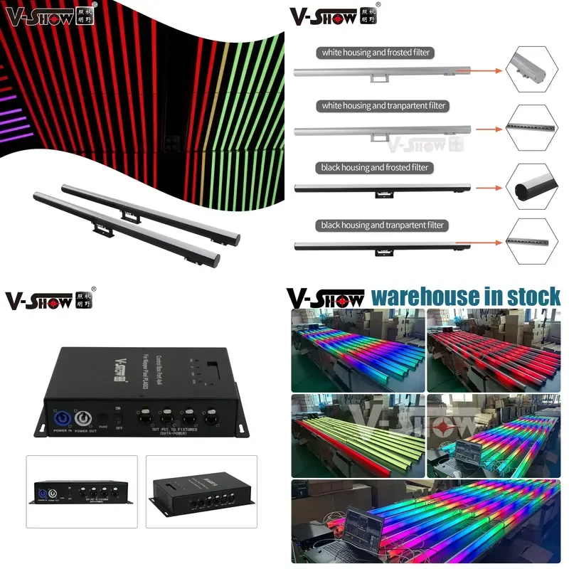 Фото Светодиодная пиксельная трубка VSHOW PL4003 RGB, кинетическая световая панель для ночных клубов, сцен и вечеринок №1
