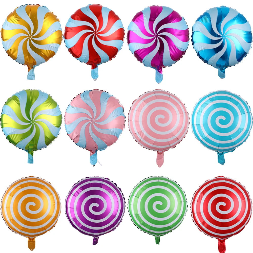 

5pcs 18inch Colorful Lollipop Foil Balloons Windmill Balloon Wedding Kid Birthday Party Decor Supplies Baby Shower Helium Globos