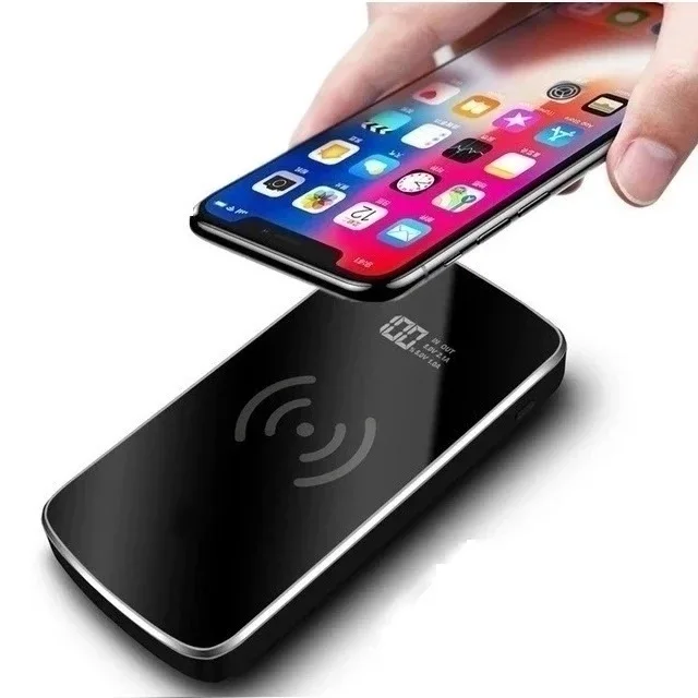 

Qi Wireless Charger Power Bank 30000mAh USB Portable Fast Powerbank Charging Pad For iPhone 8 X XS Max XR Samsung S9 S8