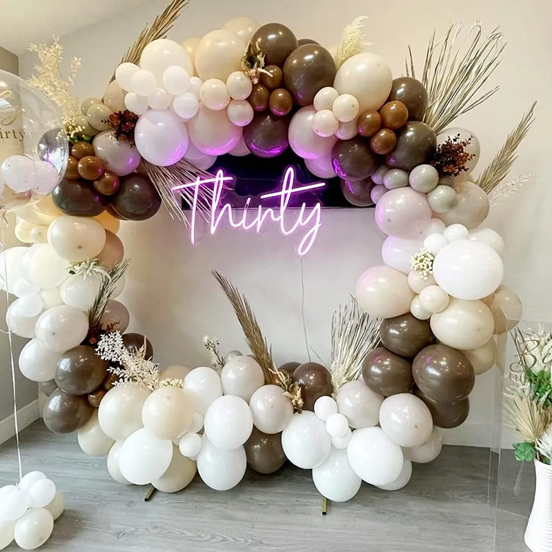 119 шт. воздушные шары гирлянда арка комплект телесного цвета коричневый белый