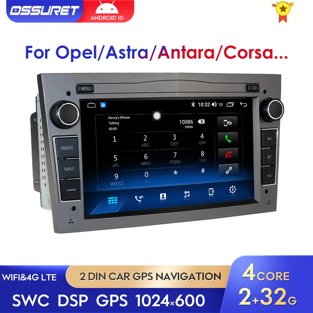 Android 10 Car Player GPS Navi Stereo Fit Vauxhall Opel Astra H G J Vectra Antara Zafira Corsa Signum Combo Meriva Bluetooth SWC