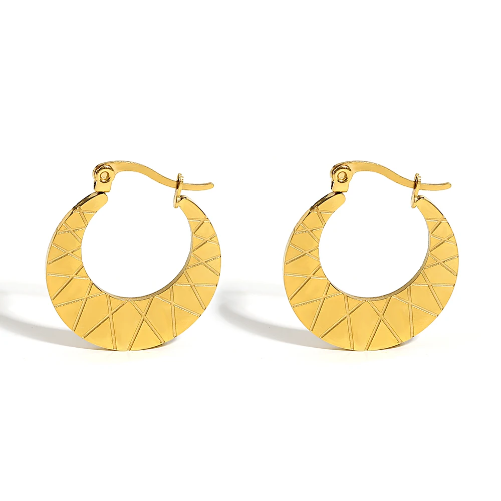 

Vintage Stainless Steel C-shape Hoop Earrings for Women Trendy Gold Color Earring Punk Jewelry Waterproof Wholesale/Dropshipping