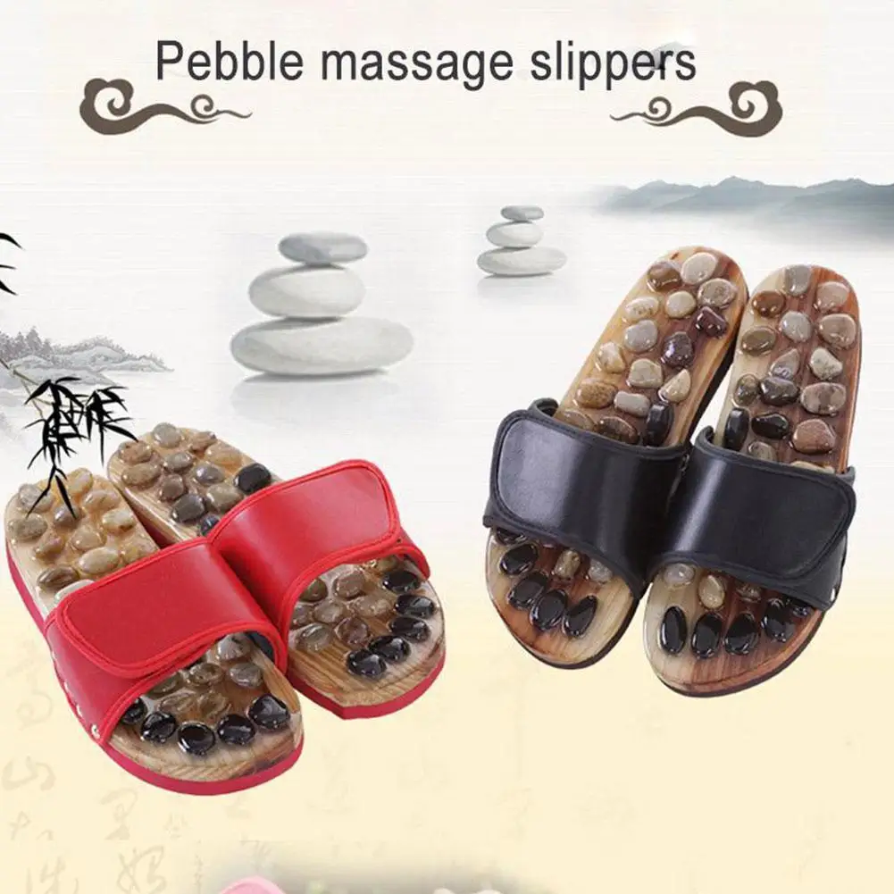 

1 Pair Feet Massage Slippers Foot Acupuncture Therapy Massager Shoes Stone Massager Acupuncture Cobblestone Walk P1P2