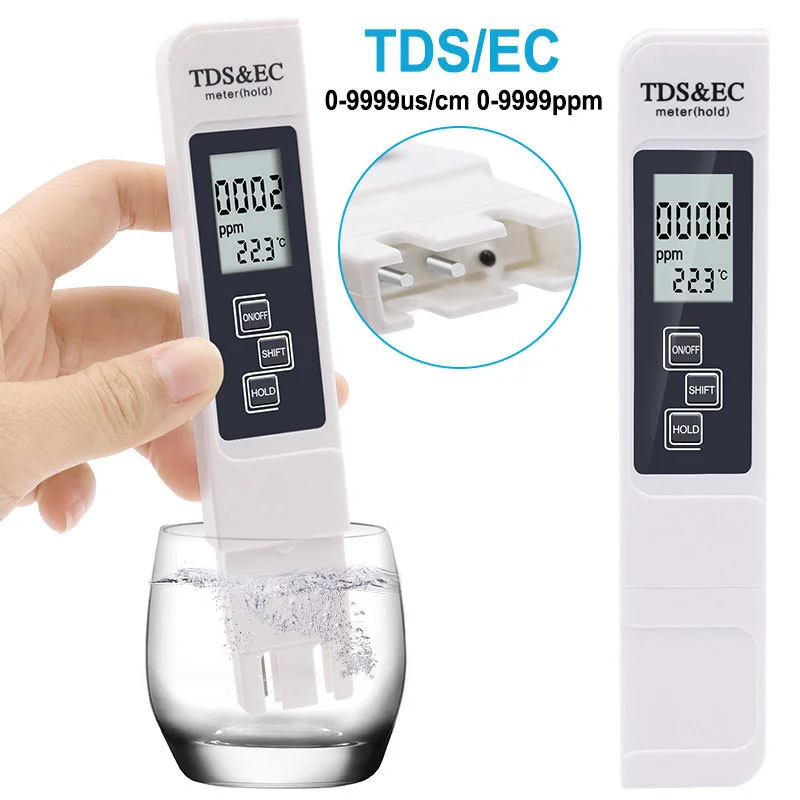 

20pcs Tds&ec Pen Three in One Tds Detection Pen Conductivity Pen Ec Meter Water Quality Detection Liquid Purity Detection