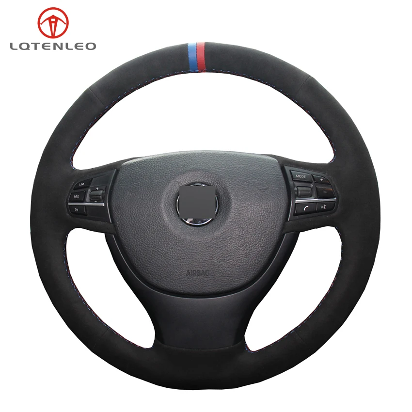 

Black Suede Car Steering Wheel Cover For BMW 523Li 525Li F10 F07 F11 2009-2017 730Li 740Li 750Li F01 F02 2008-2015