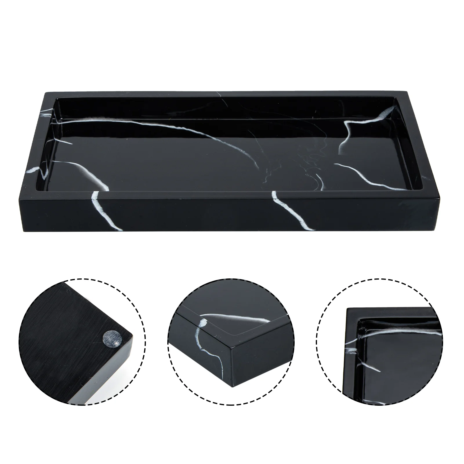 

Fashion Storage Tray Bathroom Plate Creative Jewelry Desktop Organizing Exquisite Holder Organiser
