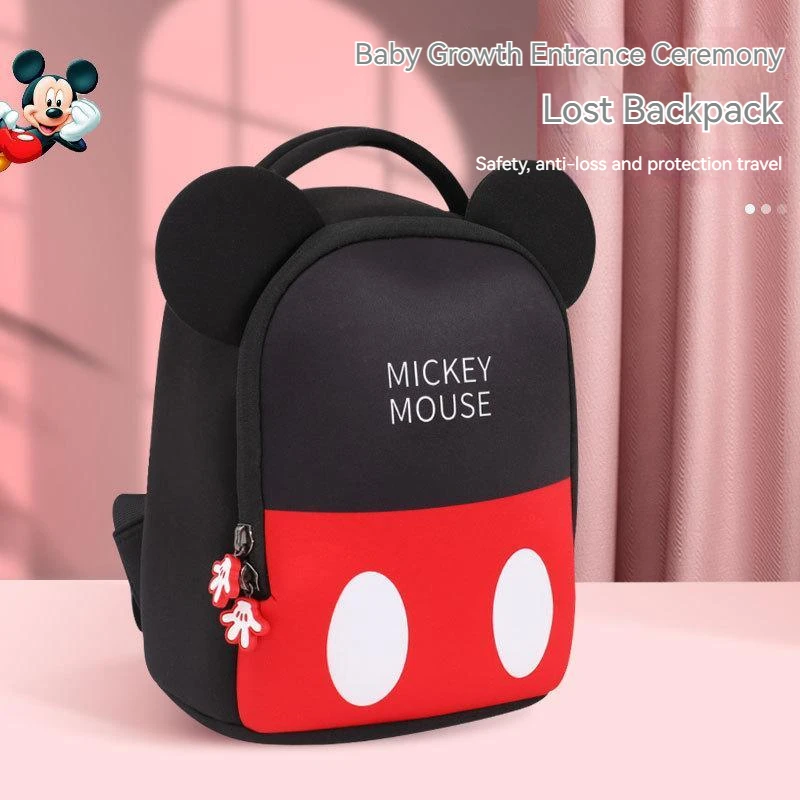 

Disney Children's Anti-lost Backpack Boys Light Travel Backpack Girls Cute Cartoon Mickey Mouse Minnie Kindergarten Bag