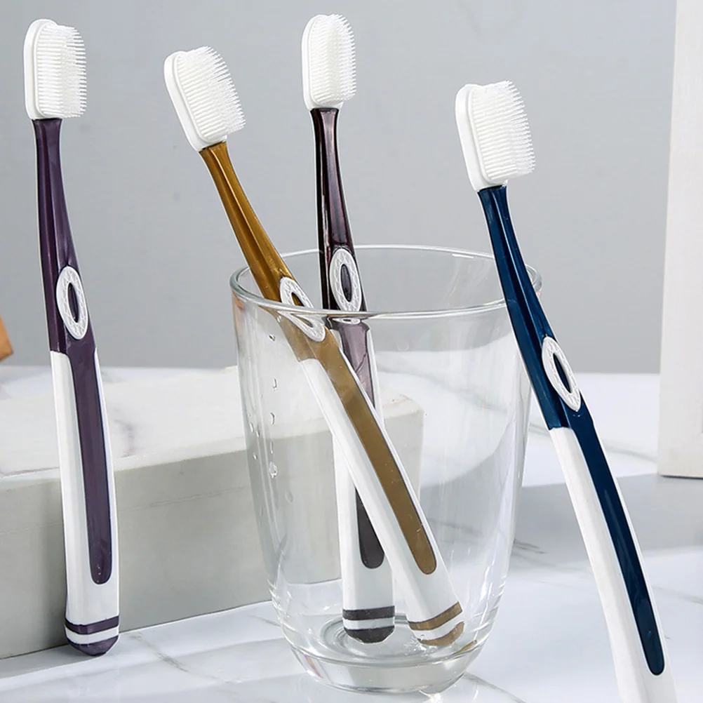

Silicone Adult Tooth Brushes Portable Nano Toothbrushes (Assorted Color)
