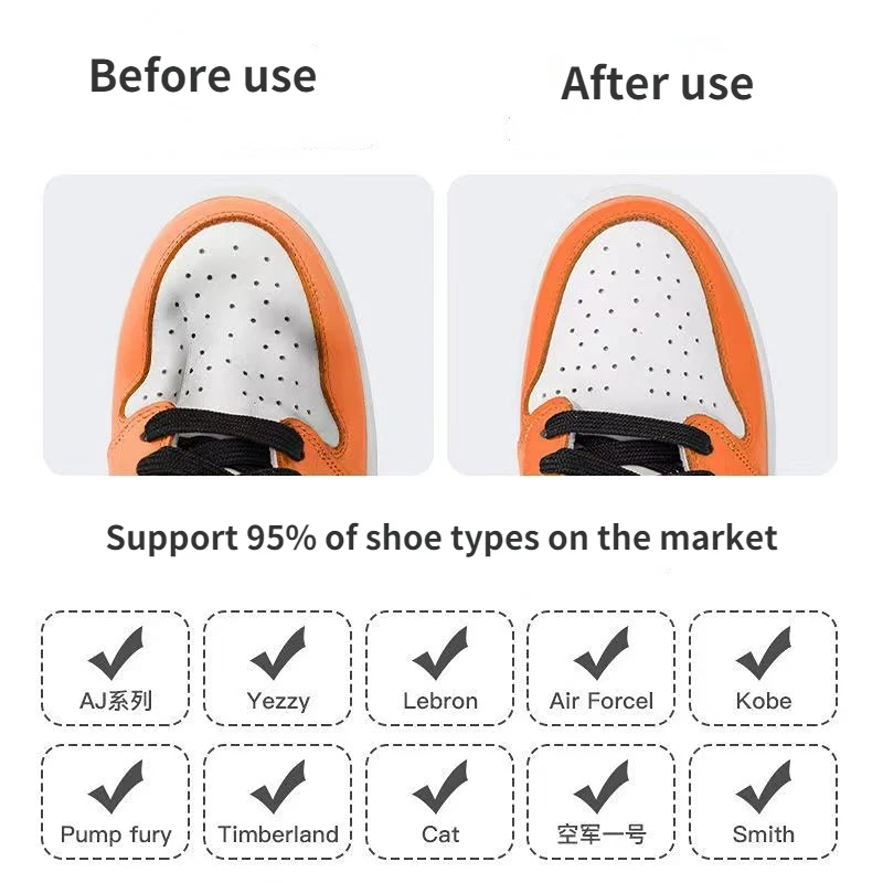 1Pair Anti Crease Shoe Head Protector for Casual Sneaker Anti Wrinkle Shoe Prevent Bending Crack Toe Cap Support Shoe Stretcher