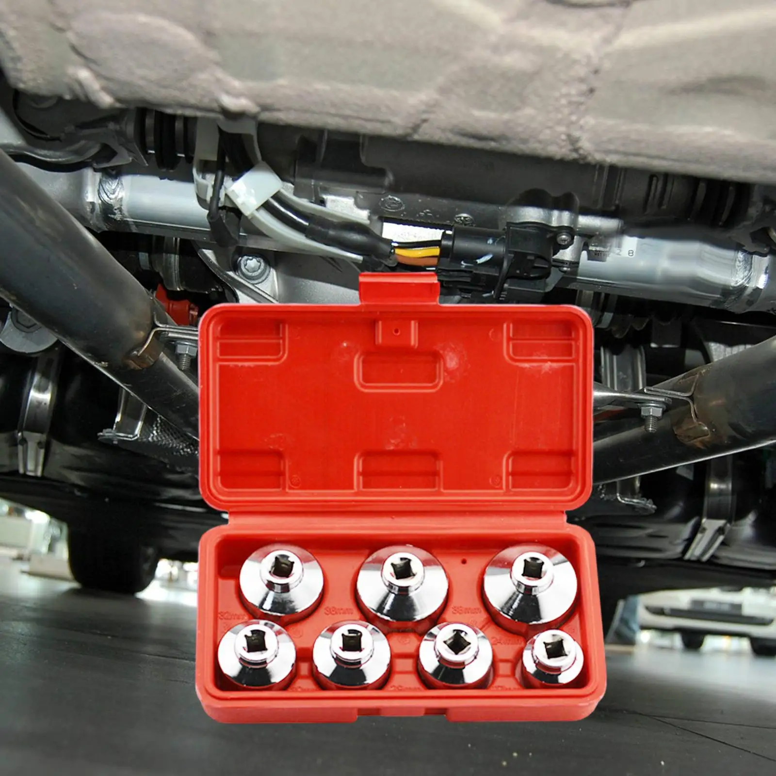 Набор торцевых гаечных ключей для масляного фильтра от 24 до 38 мм 3/8 дюйма 7 шт.