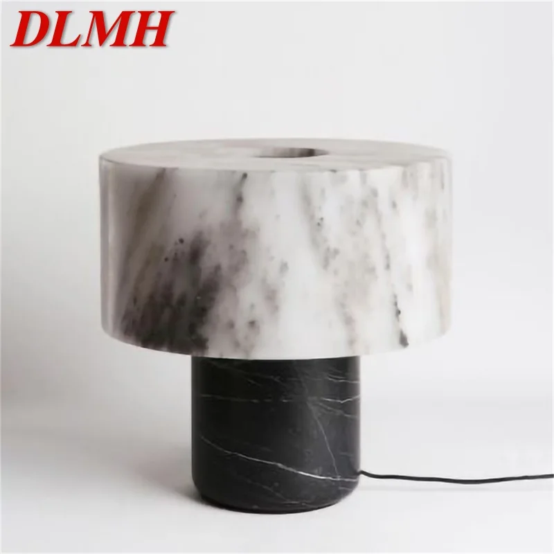 

DLMH Postmodern Vintage Table Lamp Creative Design Marble Desk Light LED Fashion for Home Living Room Bedroom Decor