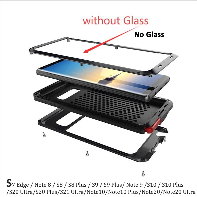 Armor Metal Full Protection Case for Samsung Galaxy 8 9 10 20 Ultra S22 S21 S20 S8 S9 S10 Plus S10e S7 Shockproof Cover |
