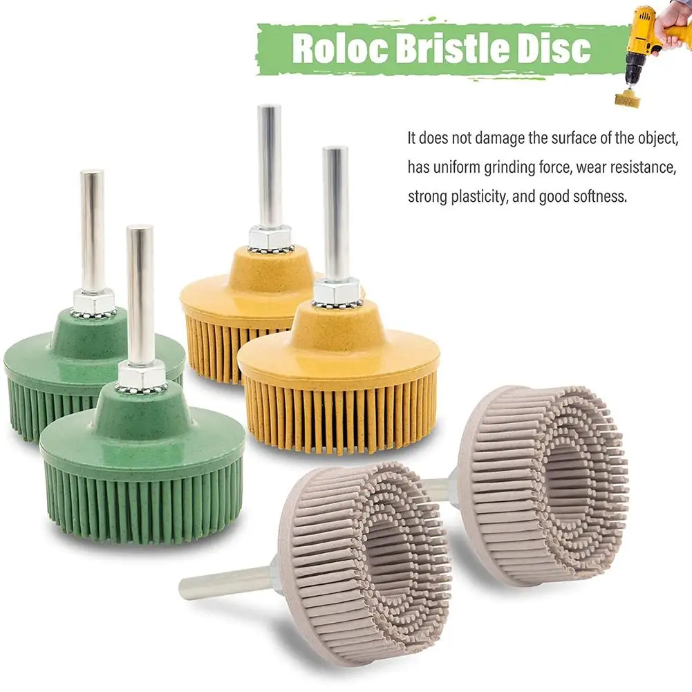 

2/3 Inches Electric Removal Disc Brush 50# 80# 120# Wear-resistant Bristle Disc Grit Polishing Brush For Metal Deburring