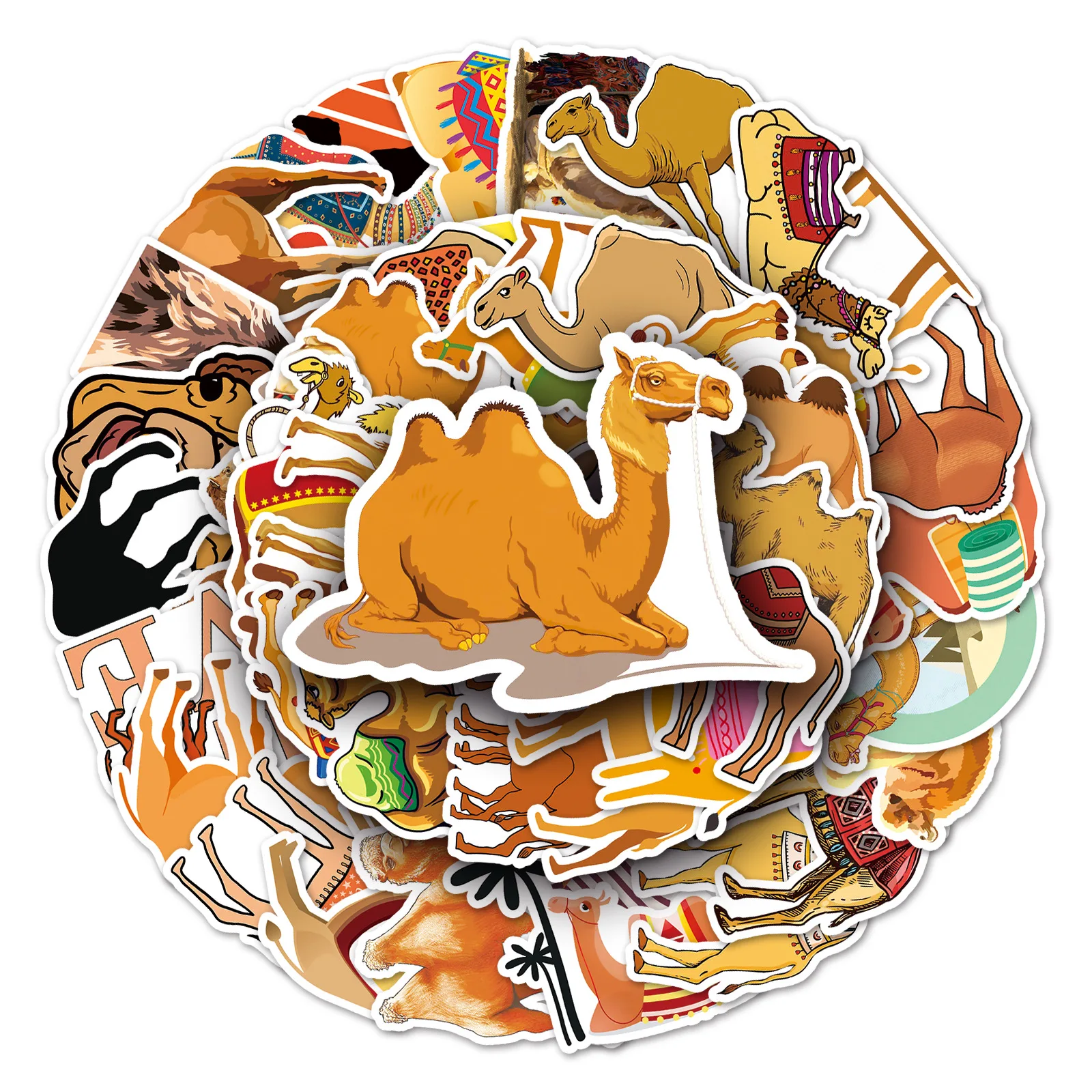 

10/30/50PCS Camel Graffiti Stationery Stickers Cartoon Animal Skateboard Phone Luggage Fashion PVC Decals for Kids Students Toys