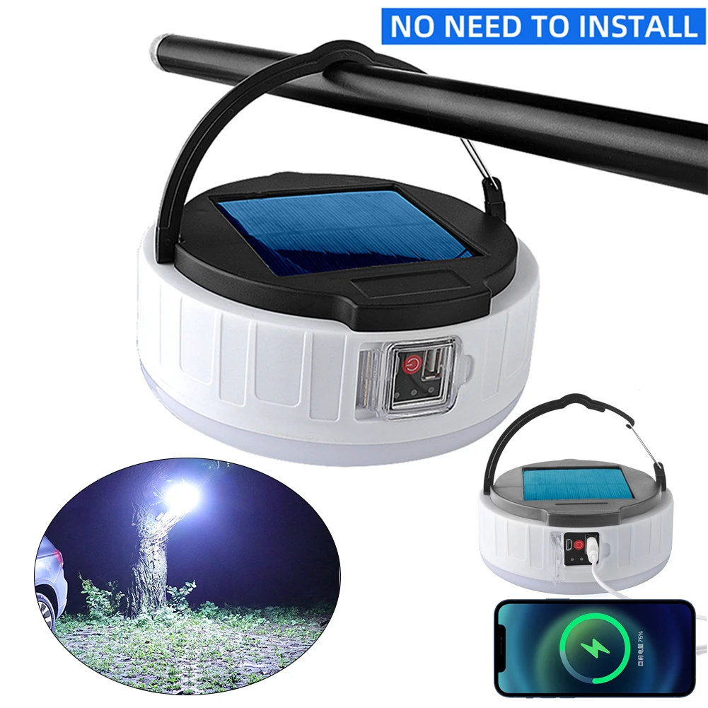 

Solar LED Light Outdoor Camping Haning Lantern Tent Lamp Remote Control Portable Lantern Torch Floodlight Work Light Flashlight