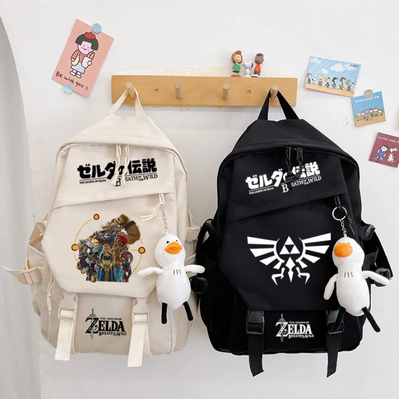 

Zelda Legend Series Youth Student School Bag Printed Anime Backpack Toy Laptop Bag Canvas Book Bag Backpack