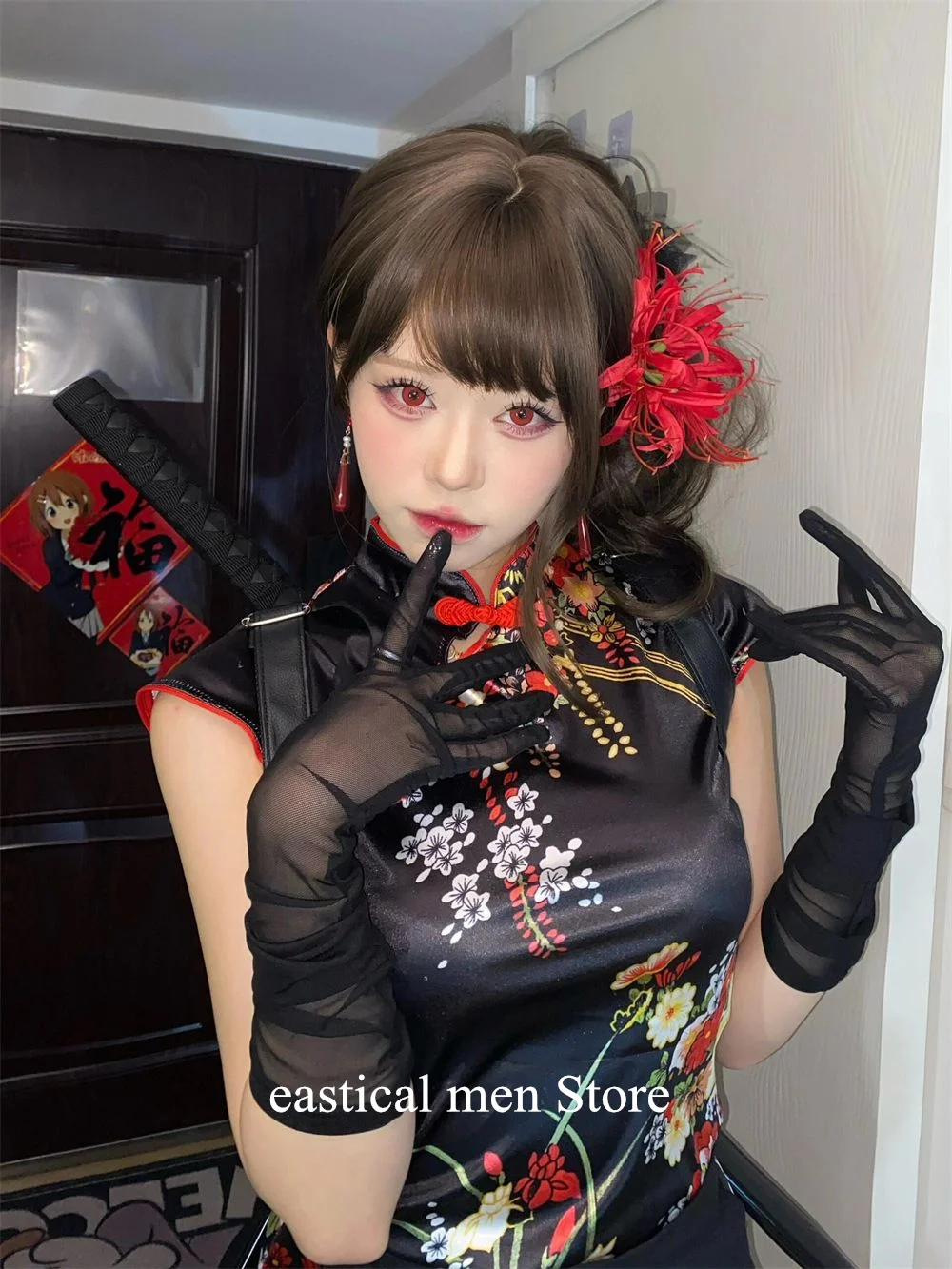 Атласное платье Ципао для девочек летняя уличная одежда улучшенное в китайском