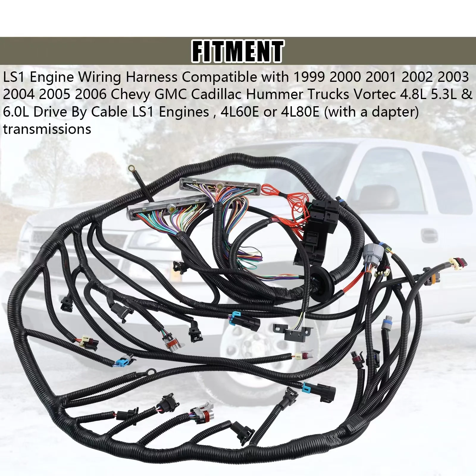 Автономный жгут LS 4L60E для привода по кабелю DBC 1997-06 LS1 SWAP 4 8 5 3 6 0 двигатели и