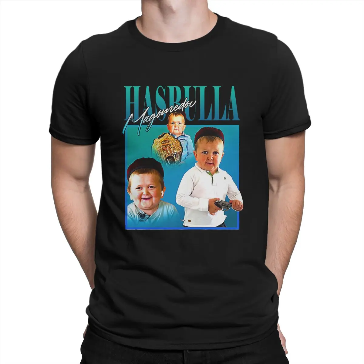 

Hasbulla Magomedov Teenager Men's TShirt Cute Boys Distinctive T Shirt Harajuku Streetwear New Trend