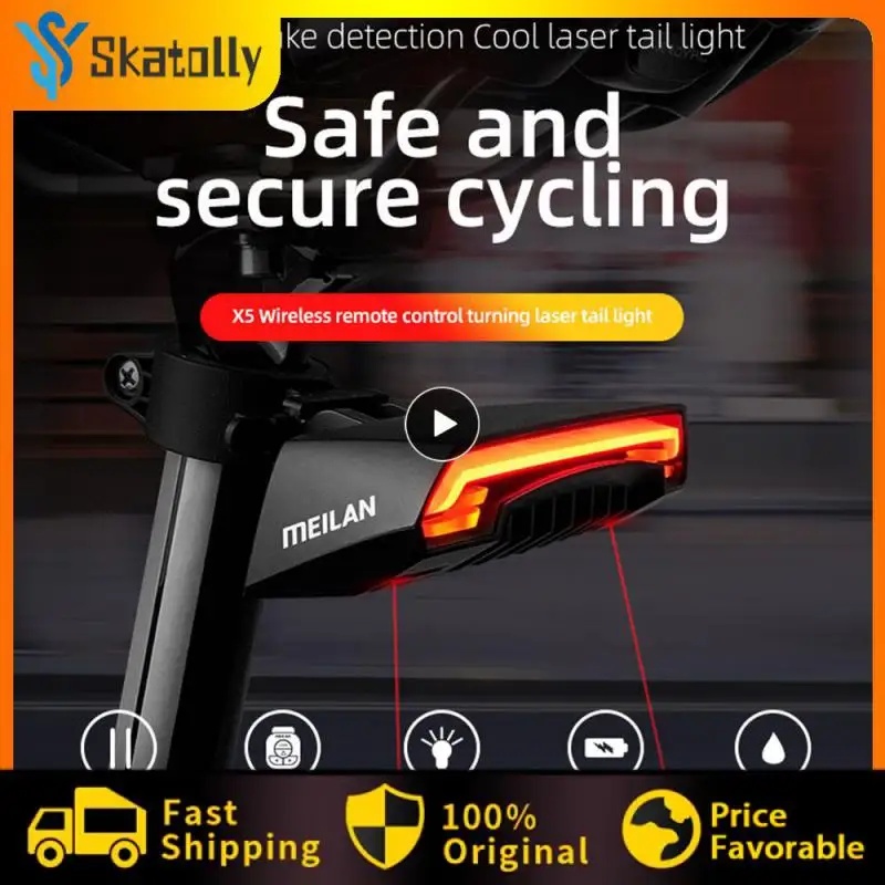 

Wireless Remote Control Bike Light LED Bicycle IPx6 Waterproof USB Charging Taillight Cycling Rear Light Motorcycle Accessories
