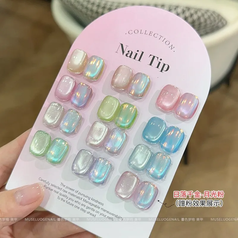 MUSELUOGE 12color Crystal Jelly Cat Eye Гель-лак для ногтей Ice Through Полуперманентный замачиваемый