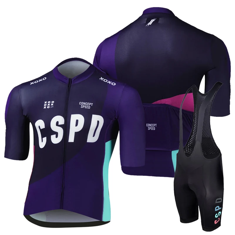 

2023 CSPD Cycling Clothing set Road Bike Racing wear summer Men short sleeve Jersey MTB Maillot Ropa Ciclismo Bicycle Uniform