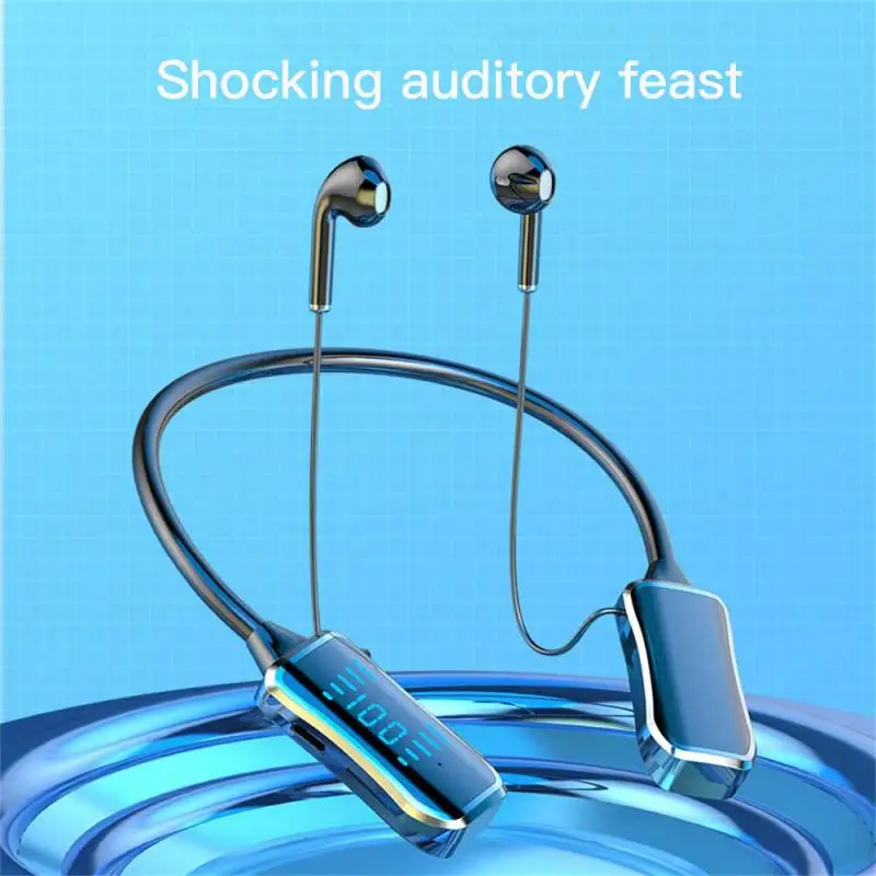 

2023 Wireless Neck-hanging Bluetooth-compatible Headset Sports Fitness In-ear Super Endurance Noise-canceling Headset Earphones