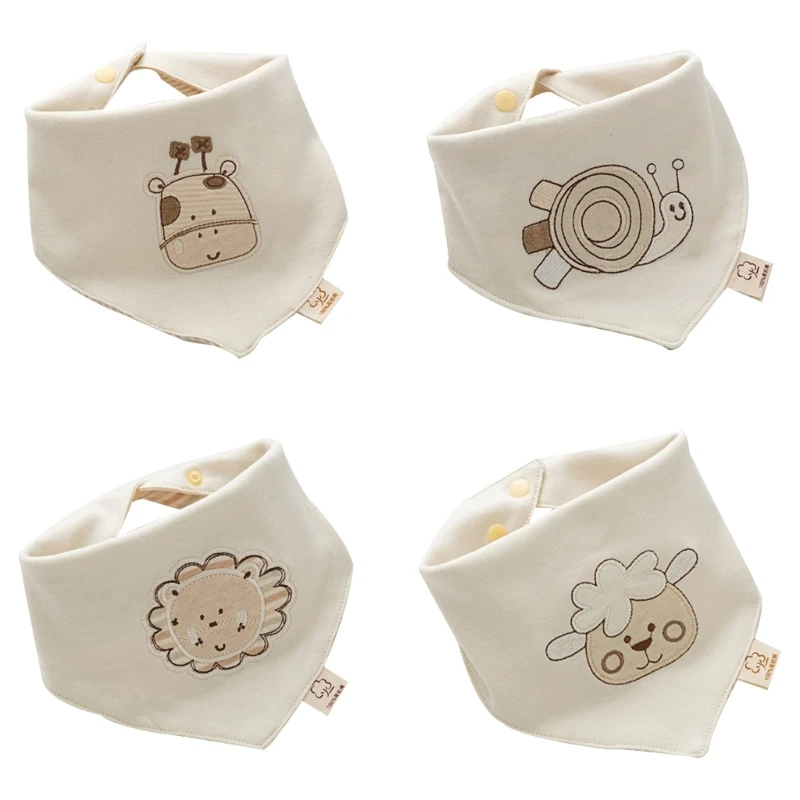 

Infant Drooling Bib Print Burp Cloths for 0-24Months Baby Cotton Saliva Towel