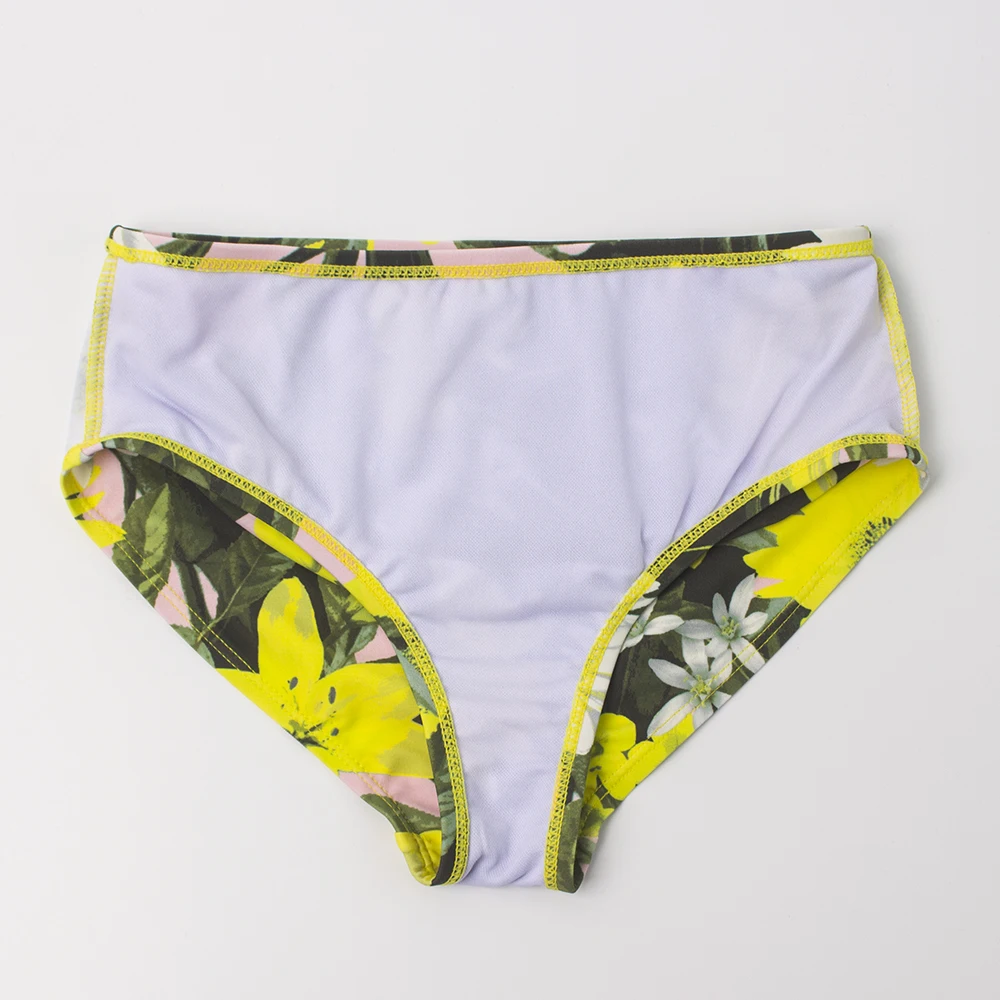 Новинка детский купальник с оборками и завышенной талией для девочек лямкой на