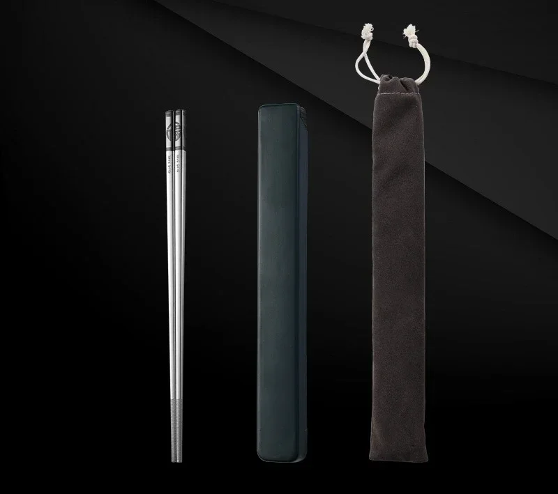 

6 цветов, металлические палочки для еды из нержавеющей стали, бытовая посуда для обеда, дорожная высокотемпературная стерилизация, нескользящая, с коробкой для хранения