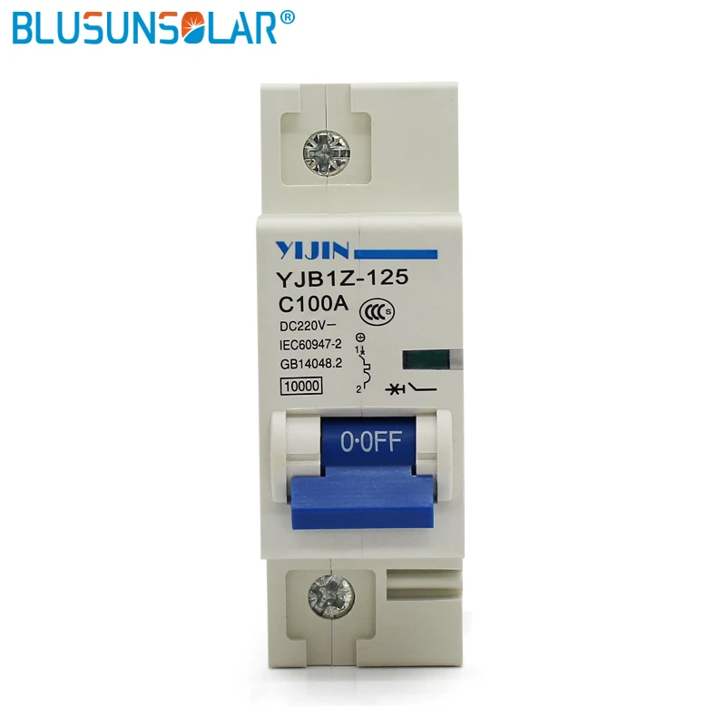

5 pieces/lot factory selling 1P 100A DC220V DC Circuit Breaker MCB For PV Solar System