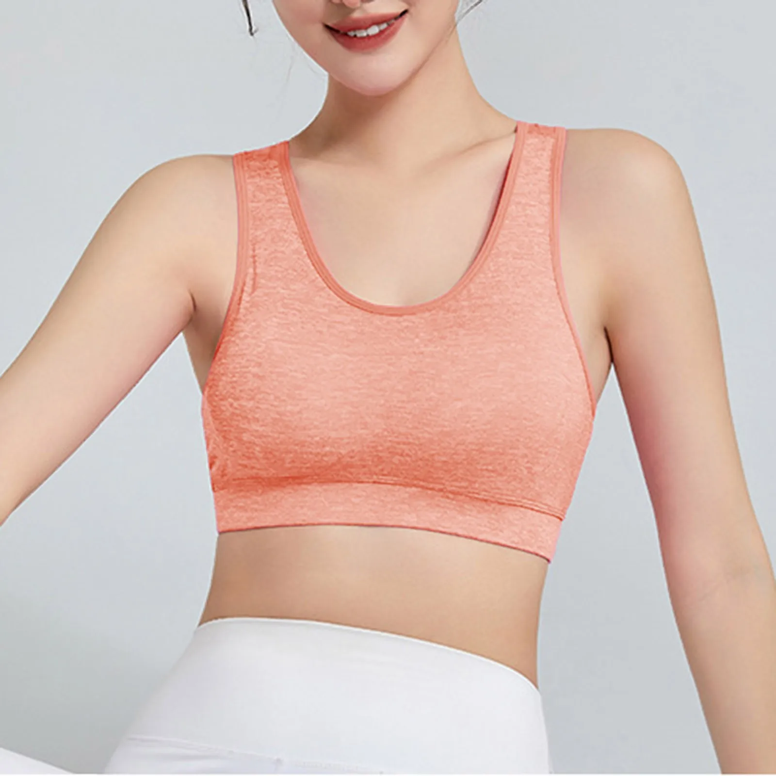 Женский однотонный спортивный бюстгальтер с эффектом пуш-ап модный жилет для