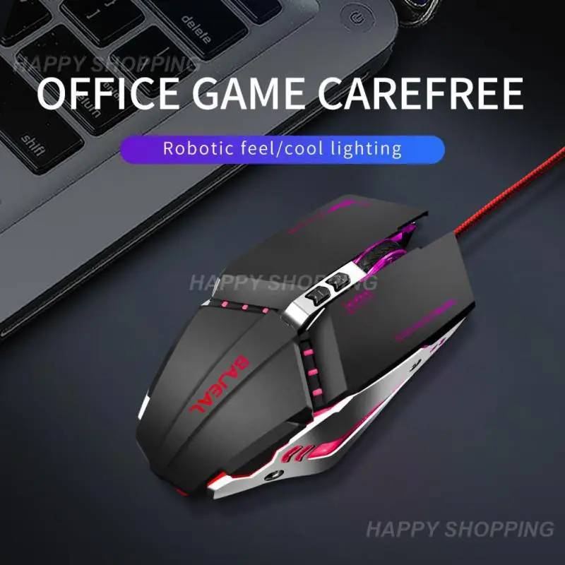 

G7 Wired Gaming Mouse 1200-1800-2400-3600 DPI 7 Buttons LED RGB Colorful Light Optical USB Computer Game Mouse Touch Roller