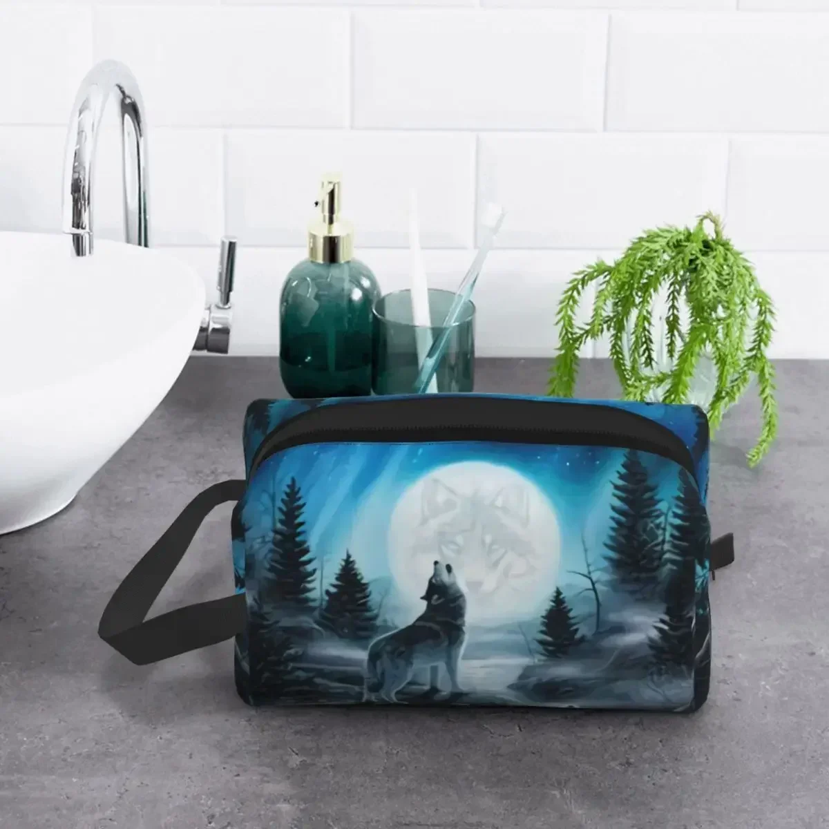 Kawaii Resentment Of The Wolf дорожная косметичка для женщин макияжа животных хранения