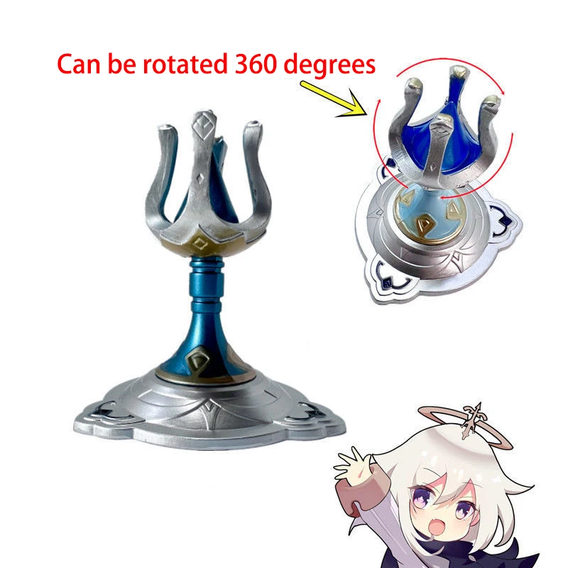 

Genshin Impact Metal Blue Teleport Waypoi Handmade Desktop Ornament Rotated 360 Degrees Teleport Waypoint For Fans Anime Jewelry