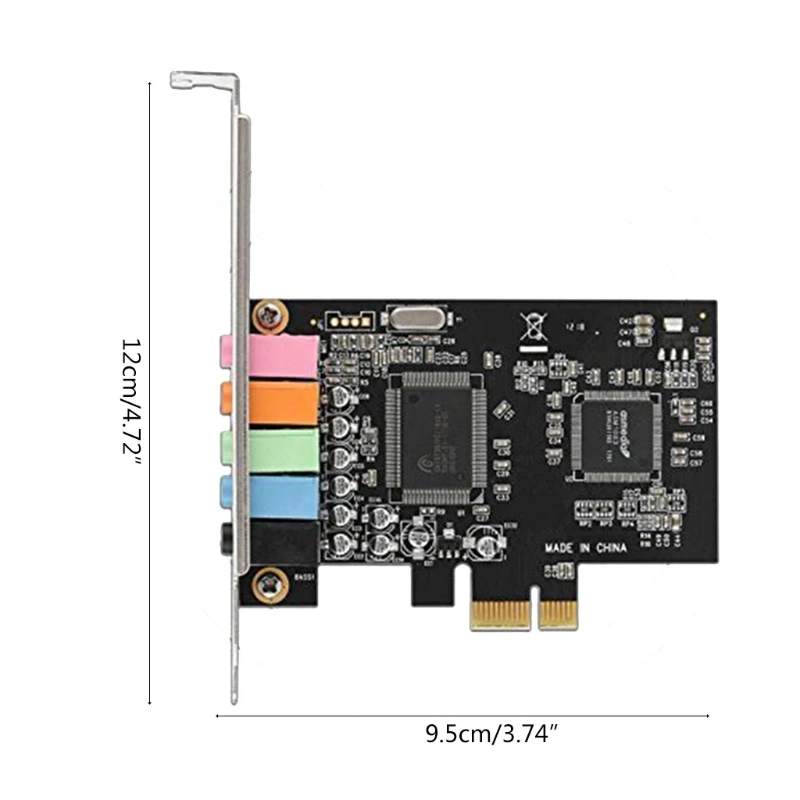 Звуковая карта AXYB PCIe 5 1 внутренняя звуковая 3D стерео PCI-e 32/64 бит PCI Express для ПК чип