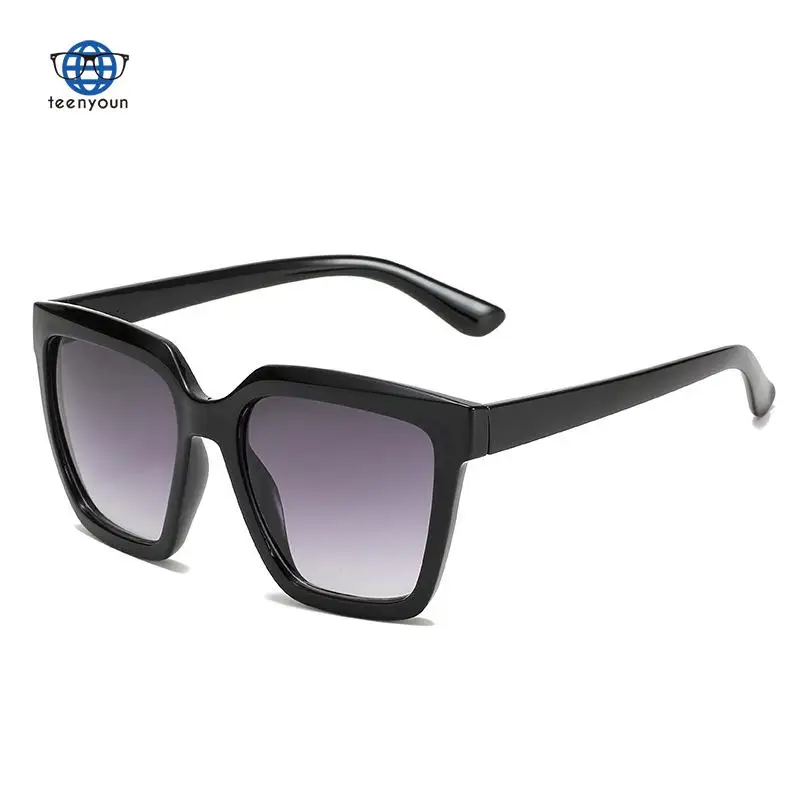 

Teenyoun New Fashion Square Sunglasses Women's Retro Bright Black Simple glasses Men's Shades Mesh Red Goggle