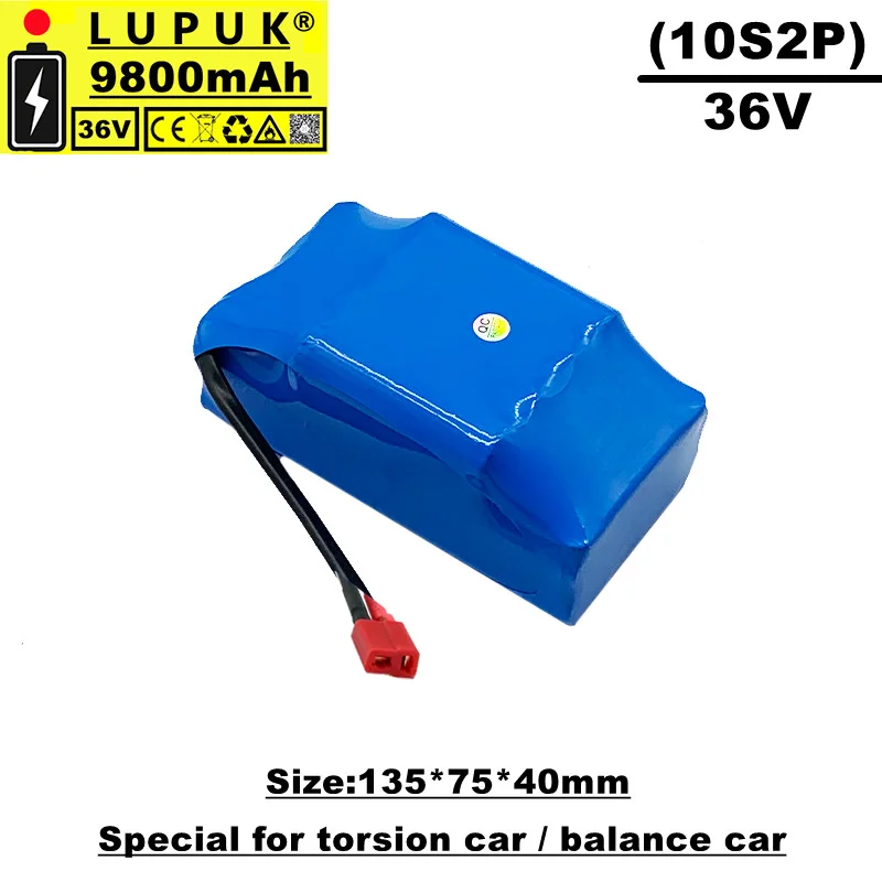 

36V torsion car replacement battery pack, 10S2P, lithium ion battery production,9800mAh,suitable for children's torsion car, etc
