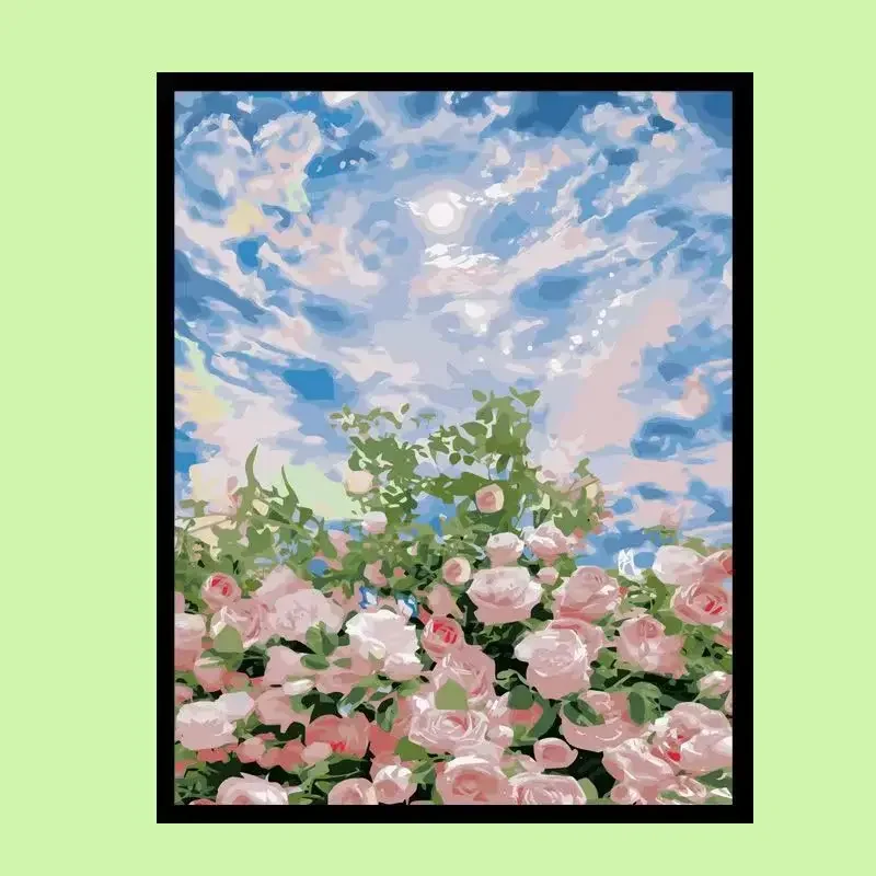 

1837056 Digital oil painting art oil mountain art oil painting living room floor decorative painting