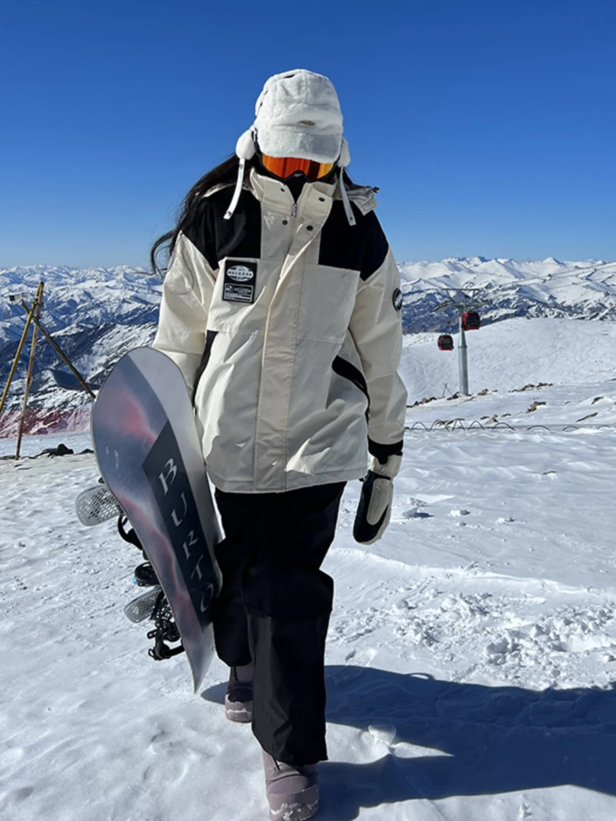 Outdoor Windproof Jacket Cotton-padded jacket Men's Winter Cotton and Thickening Mountaineering Ski Suit Couple look Warm Cot...