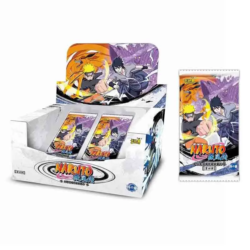 

3BOX Naruto Wholesale Card Collection Card Box Playing Board Games Paper Toys For Kids Carte Anime figures Gift