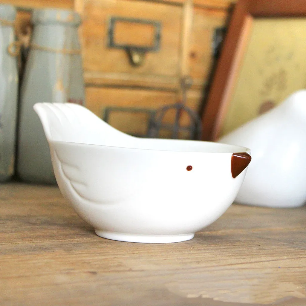 

Креативная и милая керамическая посуда, керамическая миска для птиц, Салатница, детская миска, Детская миска, фруктовая миска