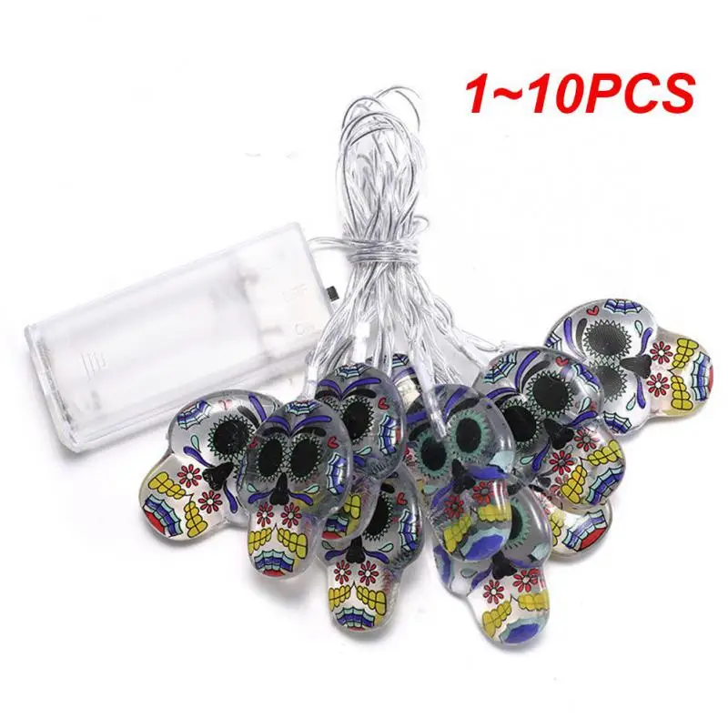 

1~10PCS Led Lamp Horror Props Portable For Halloween Home Bar Diy Hanging Halloween Party Decor Supplies Battery Lamp 2m New