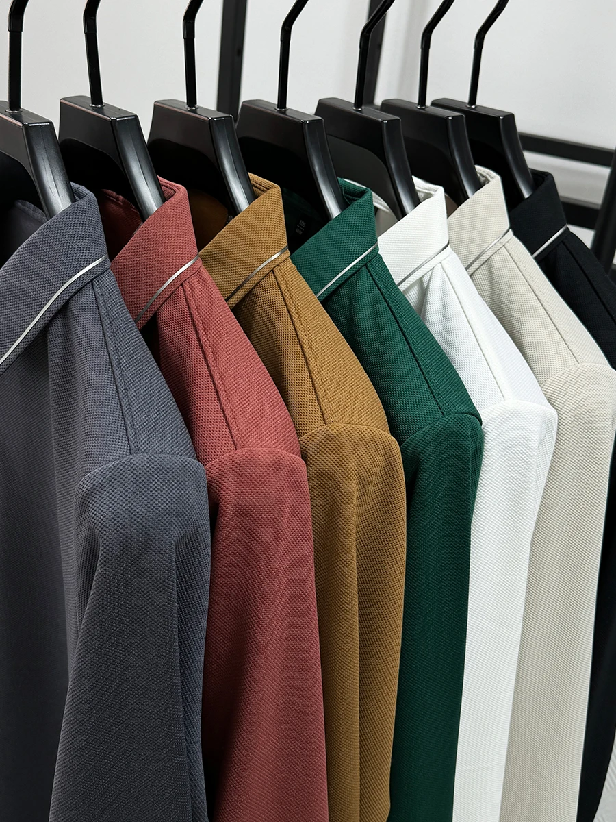 Модная Летняя мужская рубашка-поло с коротким рукавом дизайнерская дышащая