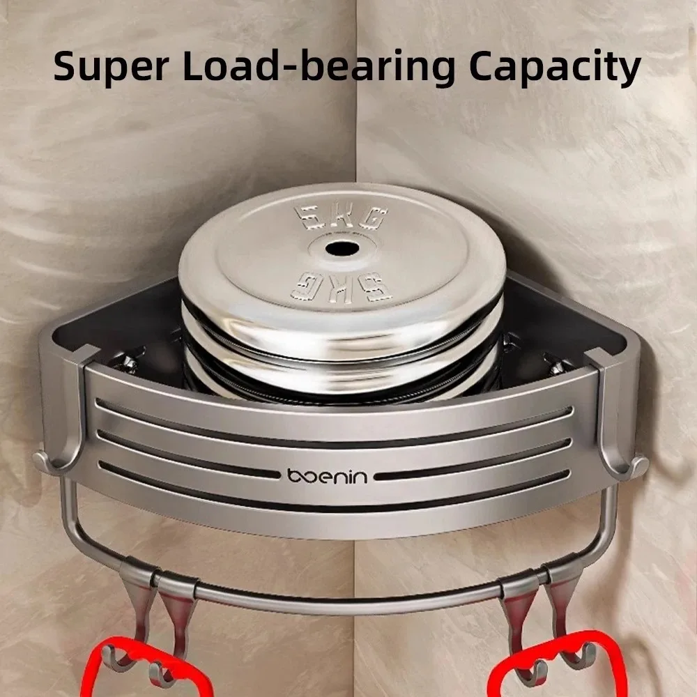 1-2 Шт. Угловая Полка Для Ванной Комнаты С Крючком Вешалка Полотенец Алюминиевая