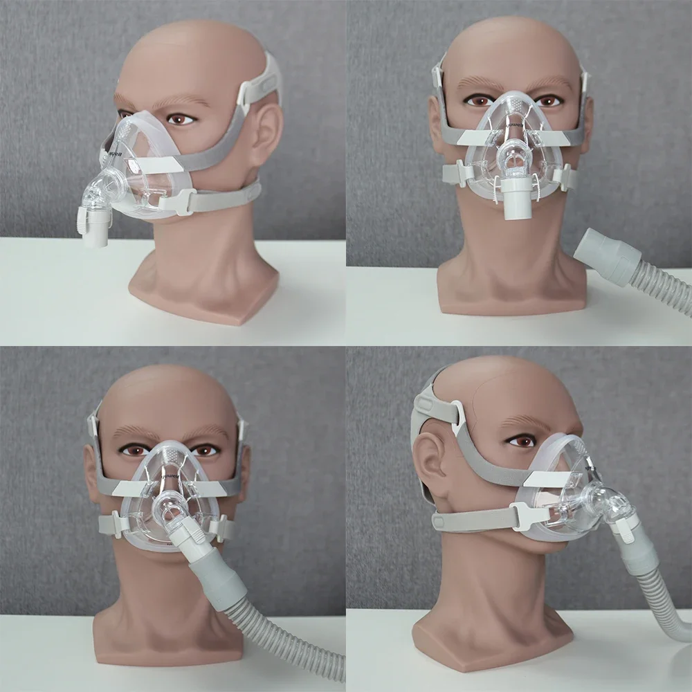 Фото YuWell YF-02 Маска Cpap с головным убором, полномаска, автоматическая CPAP APAP BIPAP для медицинского дыхательного аппарата, апноэ во сне, против храпа №5