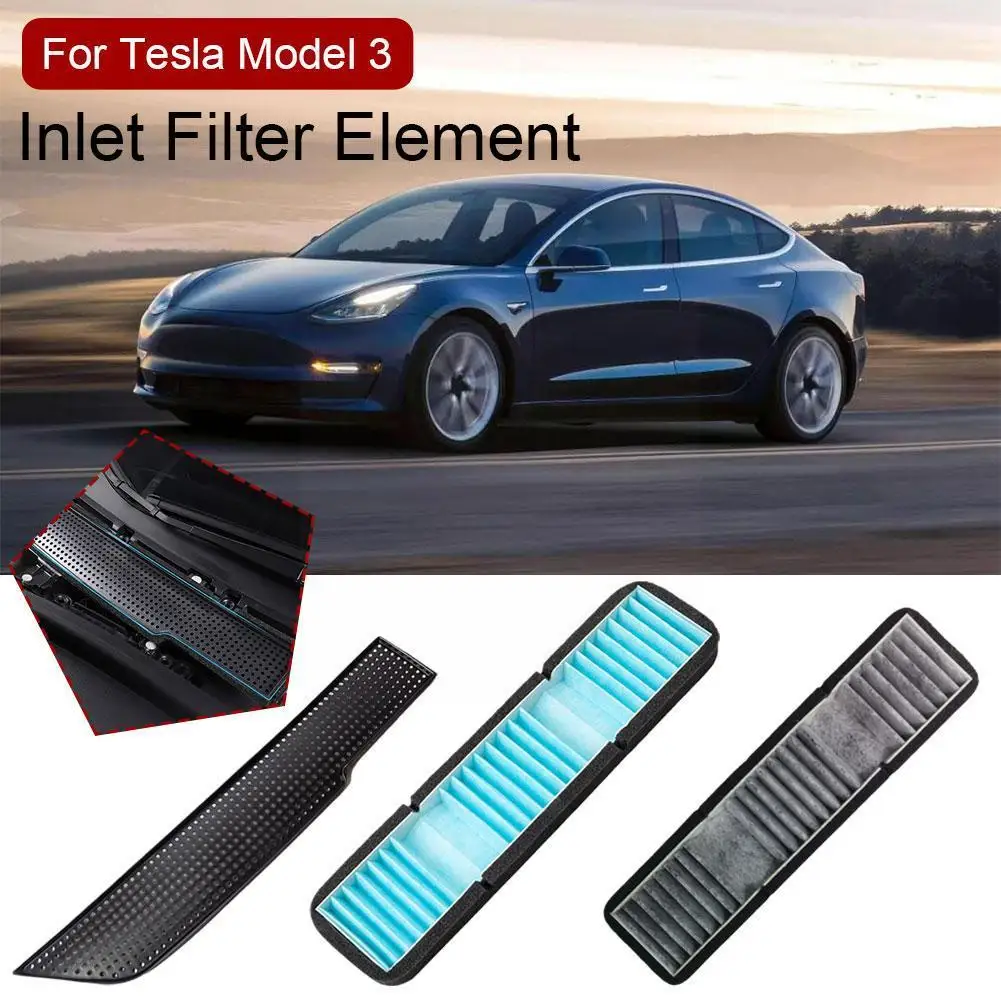 

Air Inlet Filter Element for Tesla Model 3/Y Air Conditioning Filter Screen Internal External Air Flow Protection Accessori es