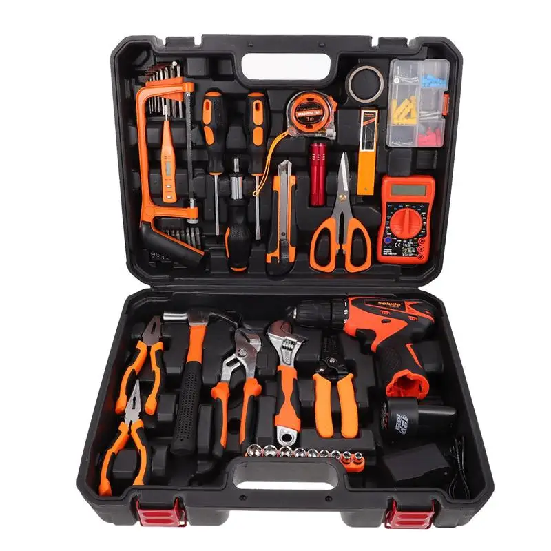 

68 шт., набор ручных инструментов с ящиком для инструментов