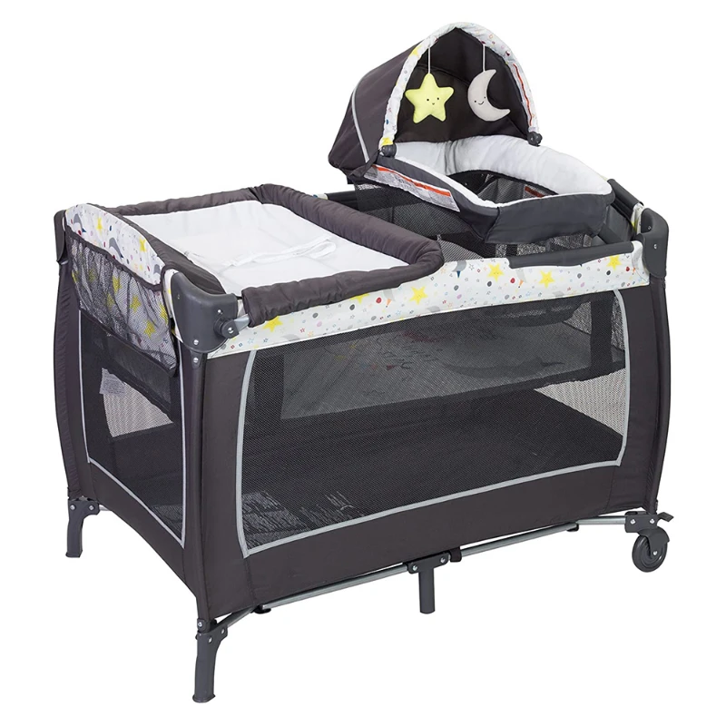 

Portable Folding Multi-functional Baby Nursery Center Playard Bed 3 in 1 Travel Baby Cot With Crib Breathable Bedside Sleeper